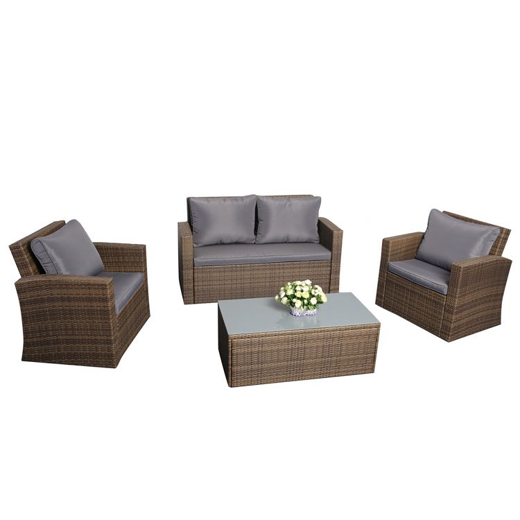 Lowes Wicker Patio Outdoor Commercial Rattan Sets Kd Sofa Set Already Assembled Furniture