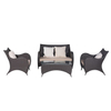 4 Pcs Wicker Cushions Patio Sets Clearance Outdoor Sofa Set Garden Furniture Cube Rattan