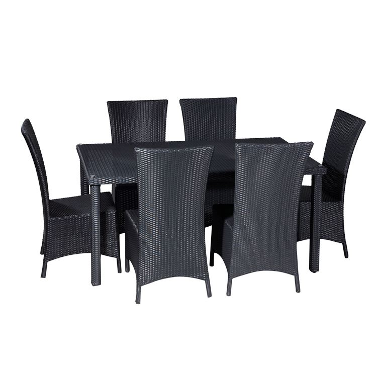 Rattan Outdoor Furniture Garden Set 4 Person Dining Restaurant Cafe Table And Chair