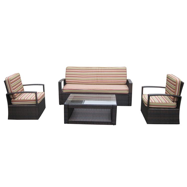 Patio Modular Waterproof Garden Brown Sofa Plastic Rooms To Go Outdoor Rattan Wicker Furniture