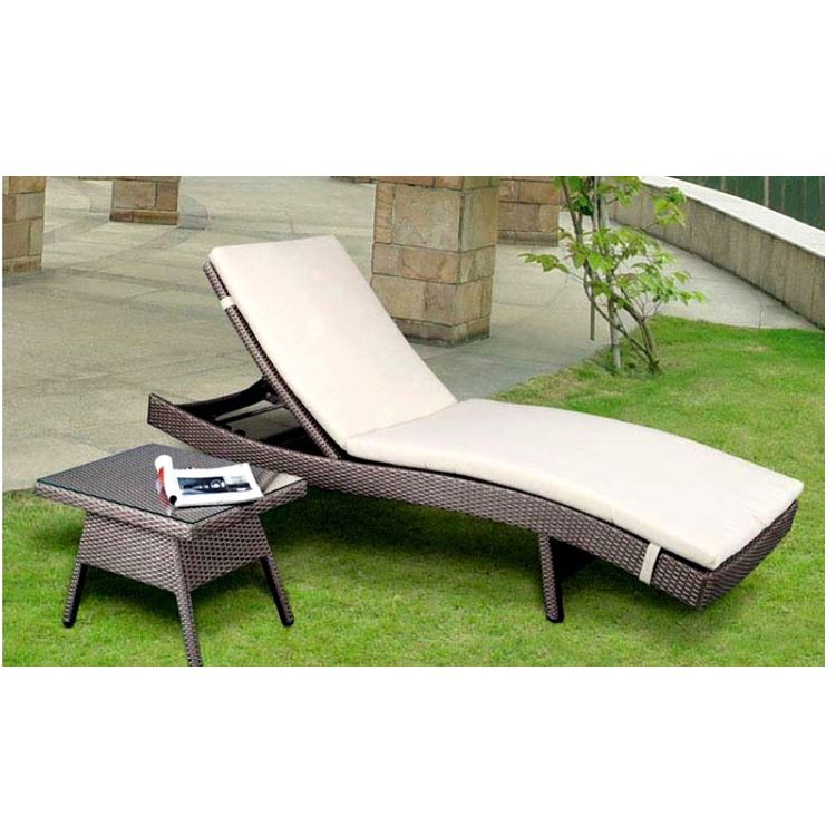 outdoor leisure sun set garden furniture loungers elegant modern design rattan chaise lounge