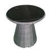 Aluminum Hotel Shaped Outdoor Round Rattan Bistro Sets Patio And Garden Furniture