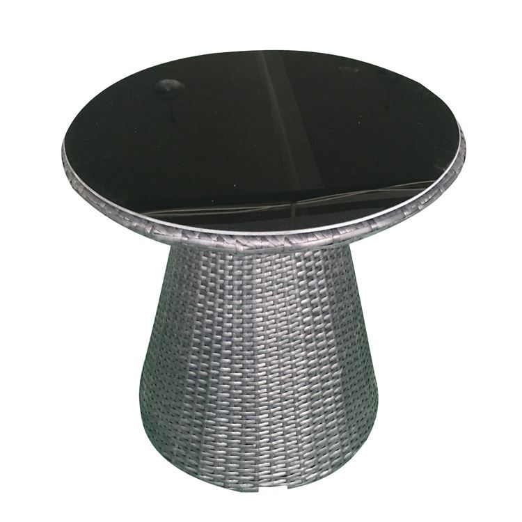Aluminum Hotel Shaped Outdoor Round Rattan Bistro Sets Patio And Garden Furniture