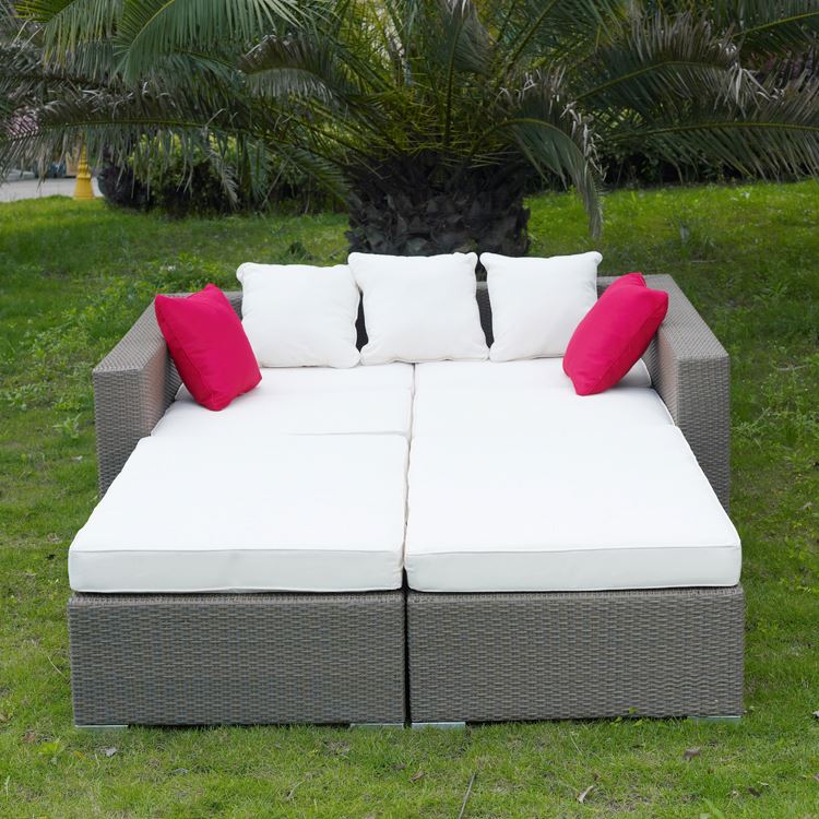 2 seater patio day daybed outdoor bed set charles bentley rattan garden furniture