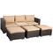 High garden furniture rattan/wicker resin wicker rattan cushion covers outdoor conversation set of sofa chairs