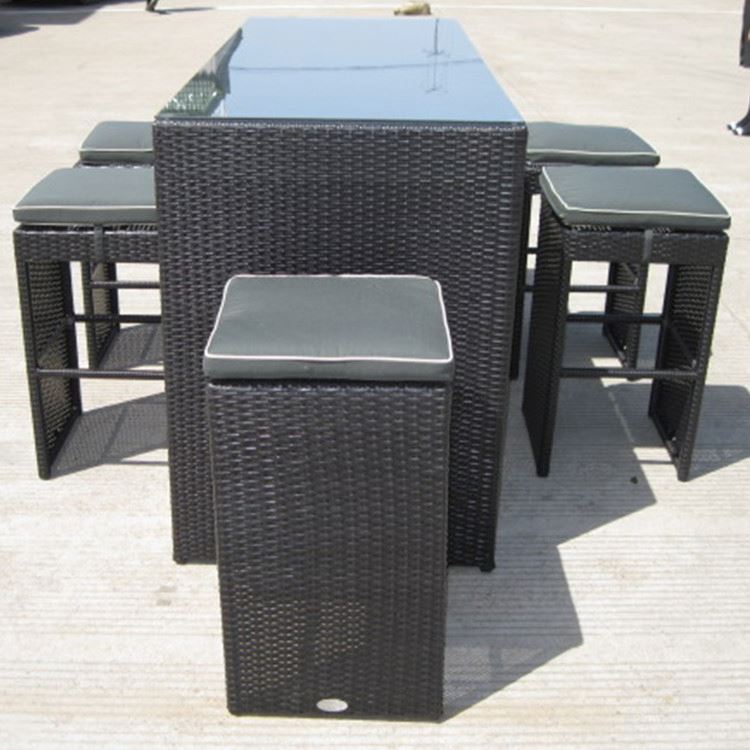 Stool high table wicker outdoor furniture cheap rattan bar stools