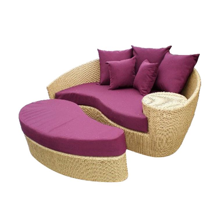Wicker day beds garden furniture outdoor leisure pe rattan sun european style patio sofa bed