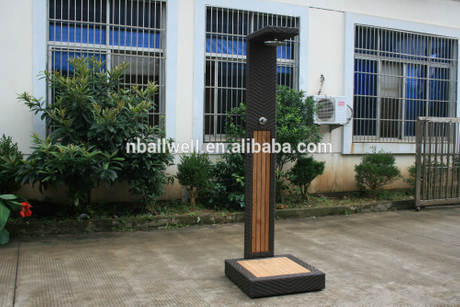 AWRF5028 newest rattan wood outdoor shower stand outdoor furniture,outdoor shower stand