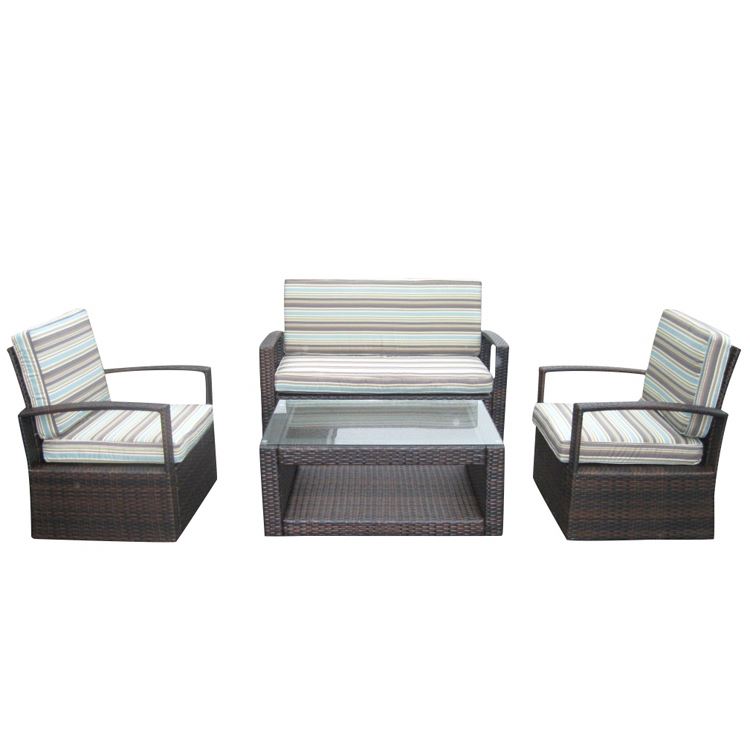 Garden ridge design outdoor gray piece pc rattan patio furniture 4 pice sofa set