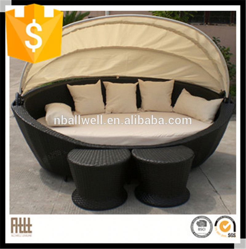 Promotion Factory Supply Outdoor Furniture-rattan Round Bed