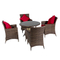 Factory supply aluminum outdoor furniture rattan plastic chair 8 seater dining table set garden tables