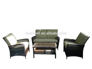 AWRF9623B Luxury Outdoor Garden Furniture Plastic Rattan Wicker Sofas new Design Rattan Sofa without Backrest