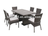 AWRF9650 High Quality Pe Rattan Garden Furniture Classic Dining Table Set,pe Rattan Garden Furniture