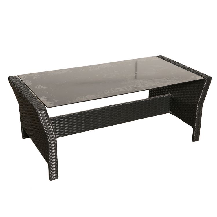 Vancouver Coffee Table Set Wicker Home Costway 4 Pc Patio Garden Unite Black Rattan Furniture