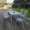 Aluminum Bistro Patio Furniture Outdoor Furniture/ Chairs Set 7 Pieces Aluminium Garden Dining Table And Chair