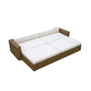 Cheap Patio Oval Garden Heart Daybed Sunbed Sofa Double Deck Bed Rattan Outdoor Furniture