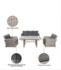 4 Pc Patio Set Garden Outdoor Kd Fashion Style Sofa 4pc Rattan Furniture