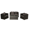 Reclining Grey Sofa Sets Garden Life Plastic Rattan Wicker Furniture Set