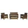Grey Corner 4 Piece Garden Outdoor Porch Furniture Set Clearance Rattan Wicker Patio