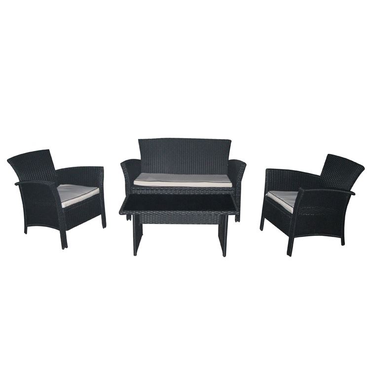 Coffee Set Rattan Sofa Sets 4 Pcs Design Wicker Kd Outdoor Rattan/wicker Furniture