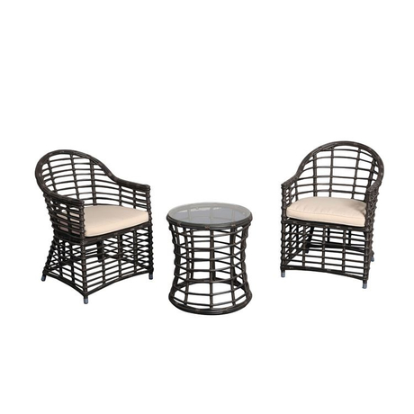 Plastic woven weaving outdoor ratan furniture patio table and chairs rattan garden chair