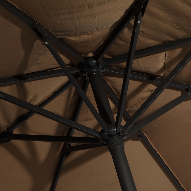 New Style 1.75m Customized Size Handle Led Light Sun Garden Parasol Umbrella Sun Garden Parasol Umbrella