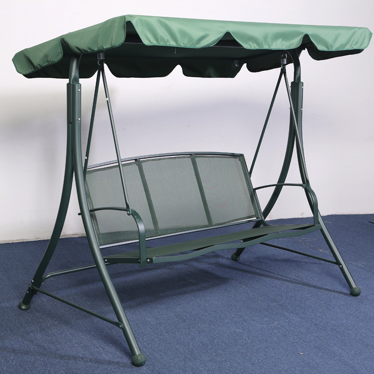 Outdoor patio stand alone chairs for bedrooms cheap winging lounge canopy double seat metal set with swing chair.