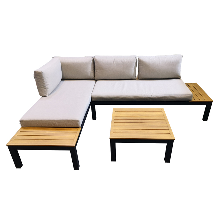 Wholesale patio furniture rope sofa powder coated aluminium frame furniture 5 pieces patio furniture set