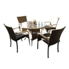 New Wicker Round Table with Four Chairs for Dining Furniture AWRF9756 From Ningbo 2018 Round Table